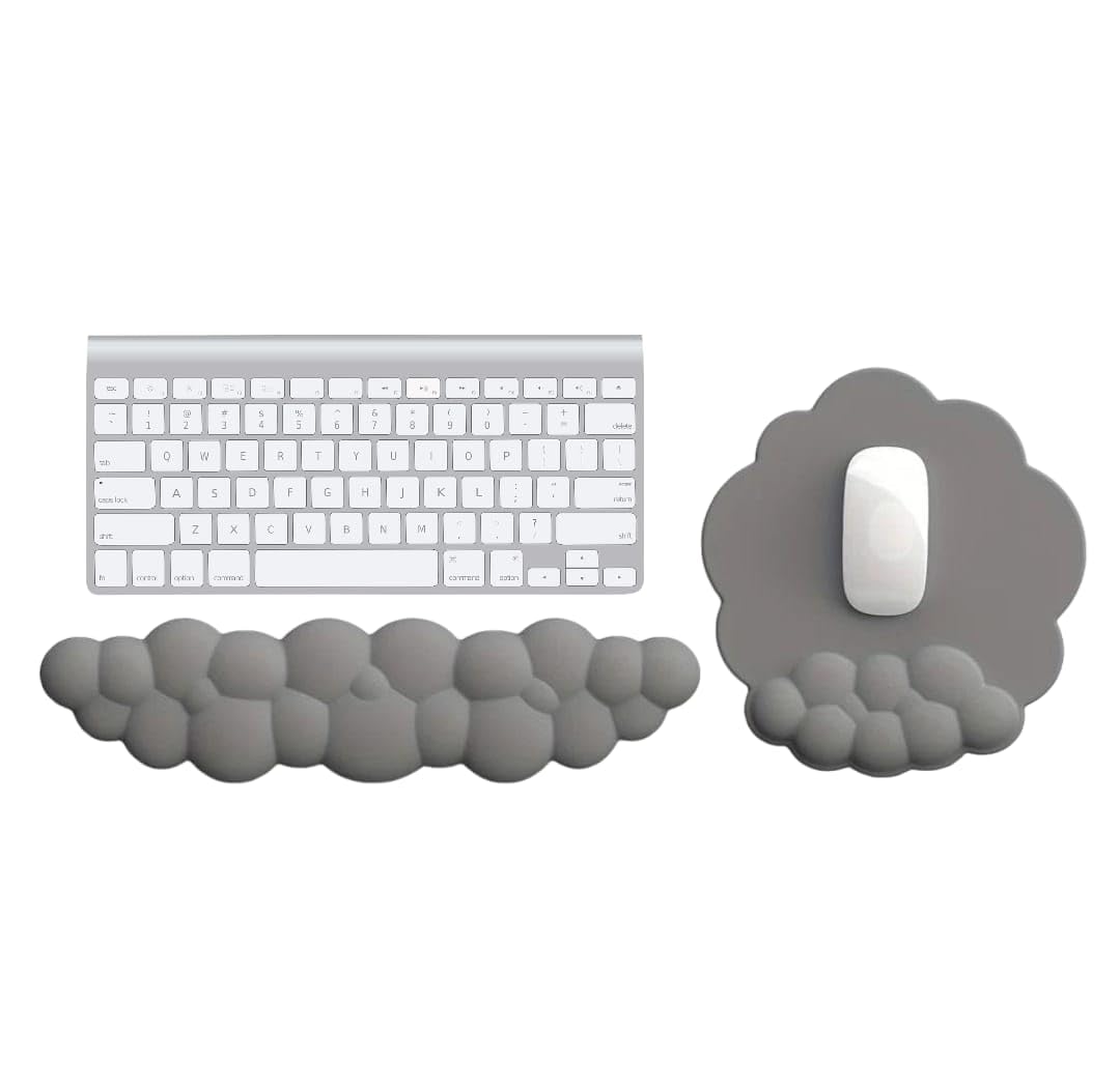 Cloud Wrist Rest Keyboard and Mouse Pad Set