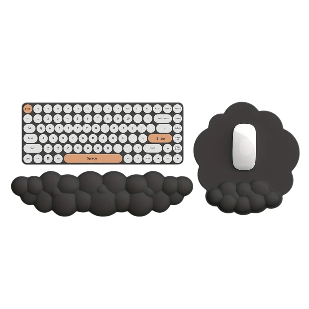 Cloud Wrist Rest Keyboard and Mouse Pad Set