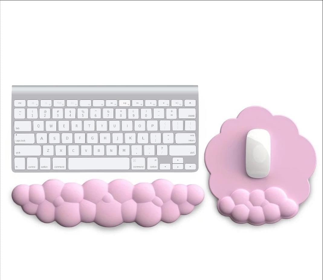 Cloud Wrist Rest Keyboard and Mouse Pad Set