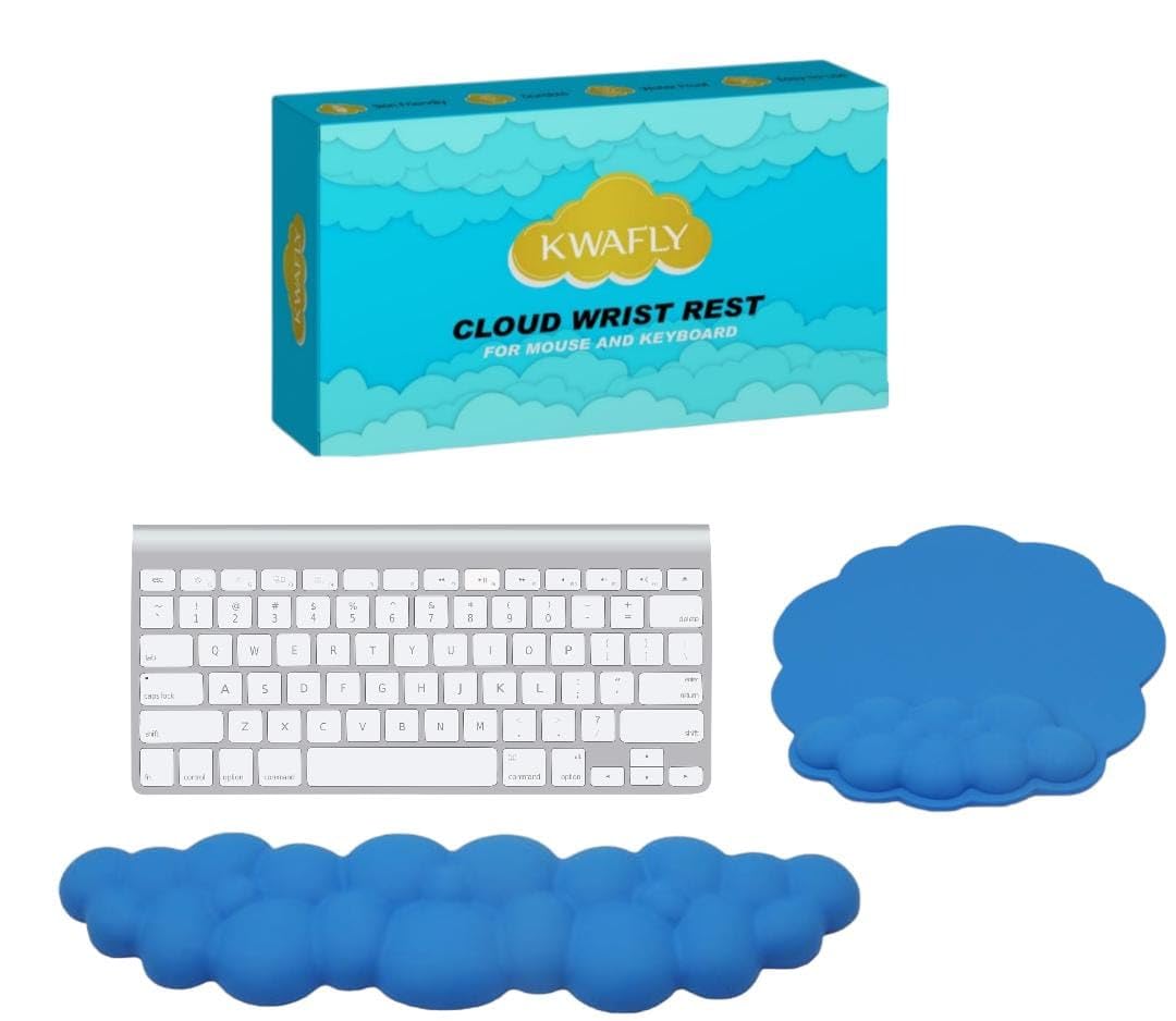 Cloud Wrist Rest Keyboard and Mouse Pad Set