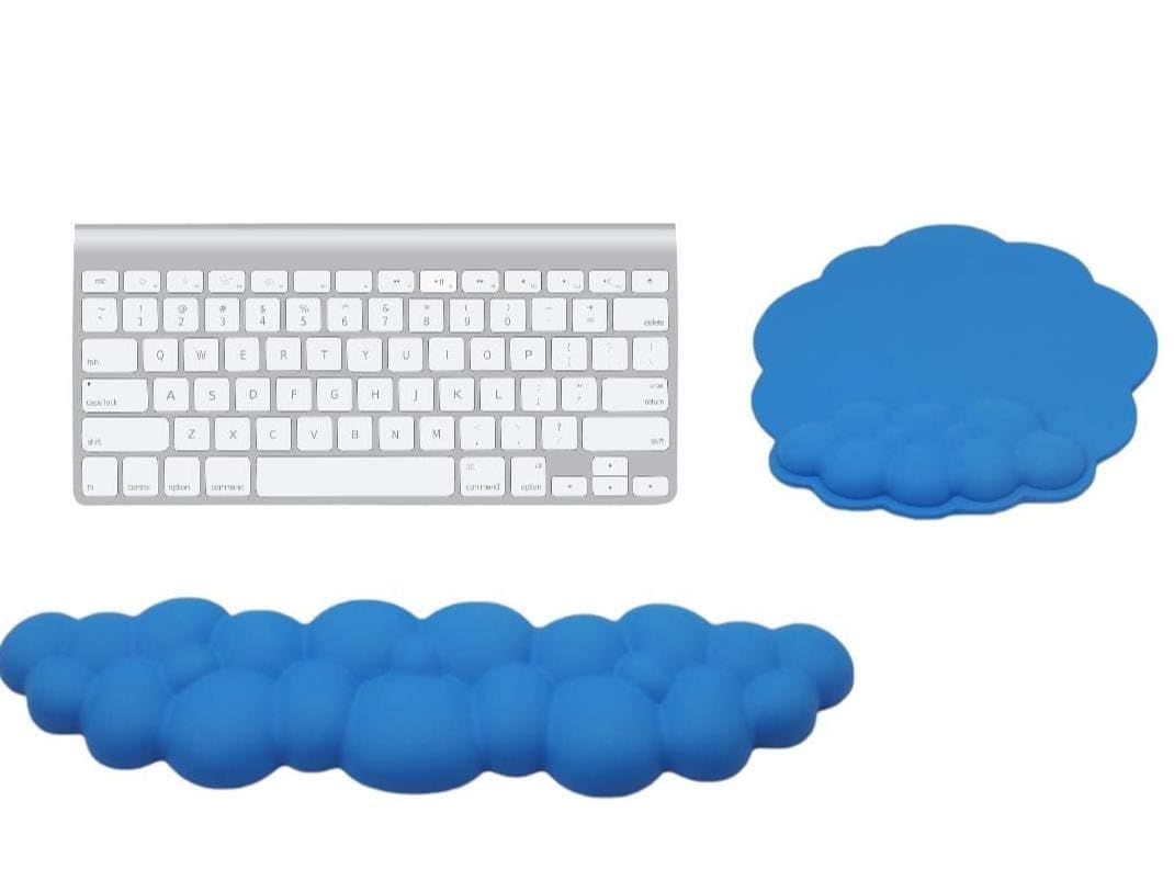 Cloud Wrist Rest Keyboard and Mouse Pad Set