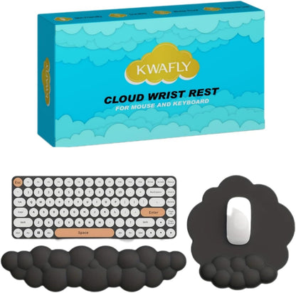 Cloud Wrist Rest Keyboard and Mouse Pad Set